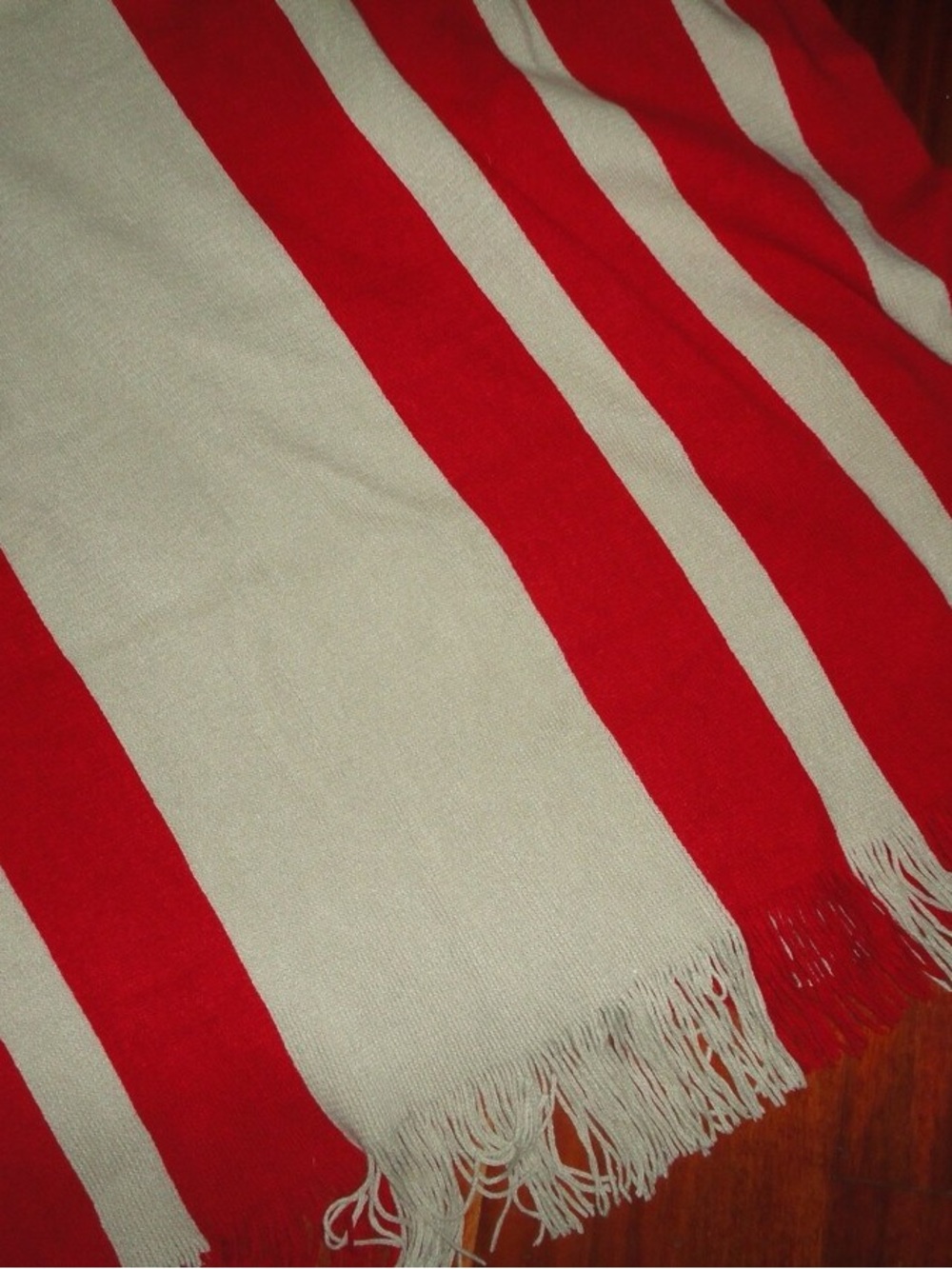 West Elm Red Stripe Throw
